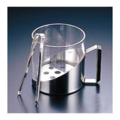 ガラス製 アイスペール(トング付) 9073(W)