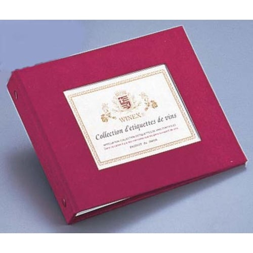 ワインラベル保存ファイル ワインレッド