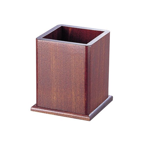 木製 角型ワイド箸立 16109 (ブラウン)