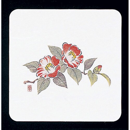 和風コースター四季角(50枚入) WCO−K9 椿