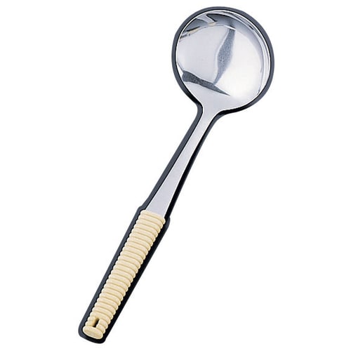 18−8味道楽 お玉 穴無 アイボリー