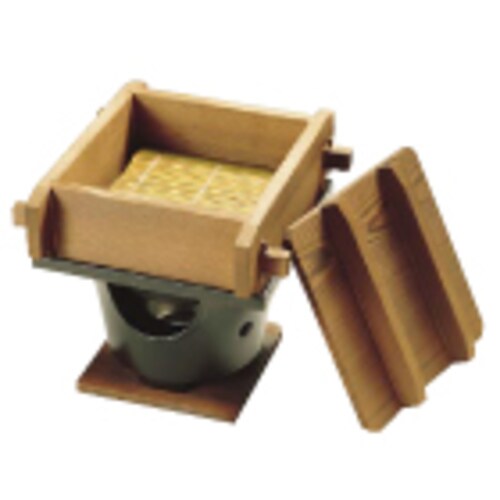 ネズコ角セイロコンロセット (湯入れ付)