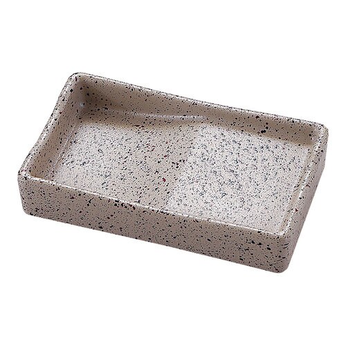 箸置き付長角醤油皿 信楽