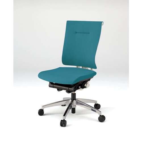 セレーオ 肘無 本体白 クッション アルミ脚 BL