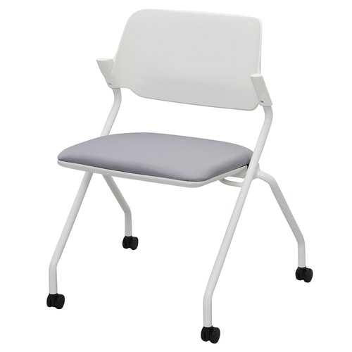 ネスティングチェア肘無し ファブリック グレー