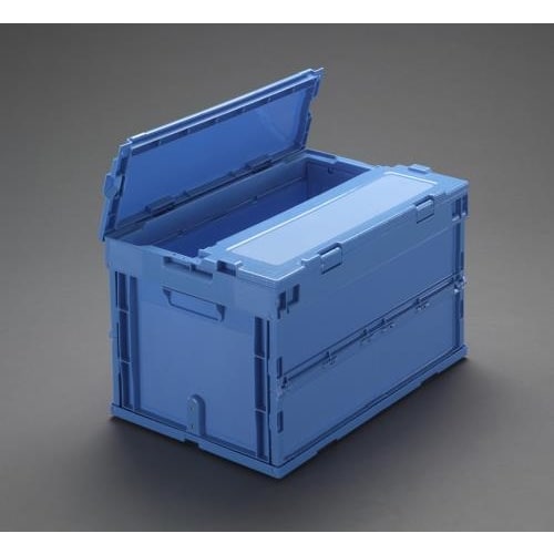 折畳コンテナ(ロック付・青) 49.8L