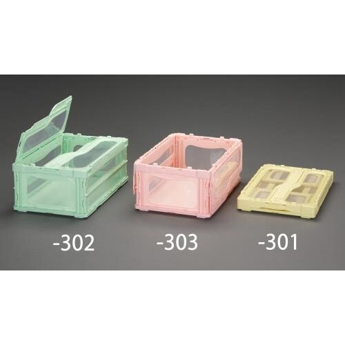 折畳コンテナ(緑/蓋付) 34.1L