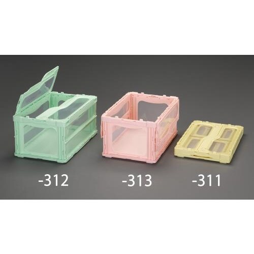 折畳コンテナ(緑/蓋付) 42.6L