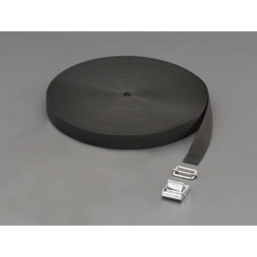 平織バンド・バックルセット(黒) 50m