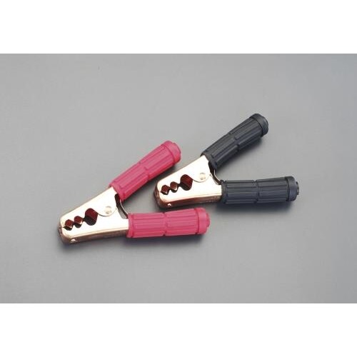 充電用クリップ(赤黒)500A EA812JY45