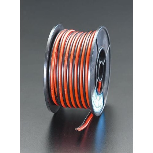 自動車用コード(赤/黒)1.25平方m×10m