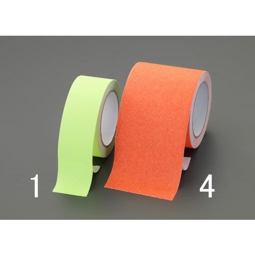 滑止テープ 屋内外・平面/蛍光オレンジ 幅50mm