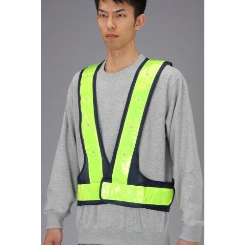 安全ベスト・LED(紺/黄)