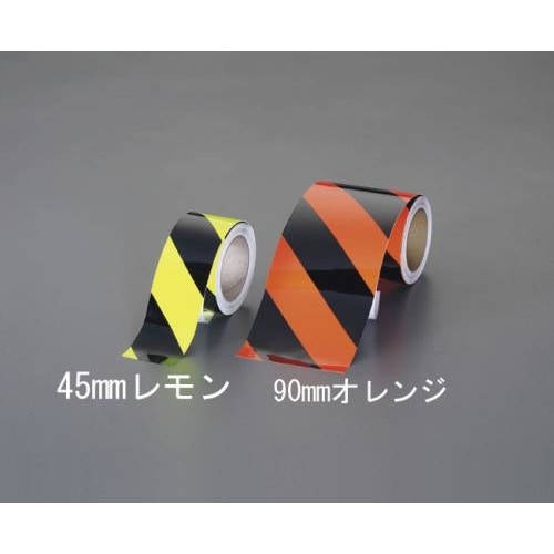 トラテープ(蛍光黒/橙) 90mmx5m
