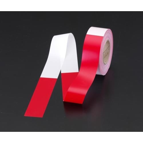標示用テープ(白/赤) 38mmx50m