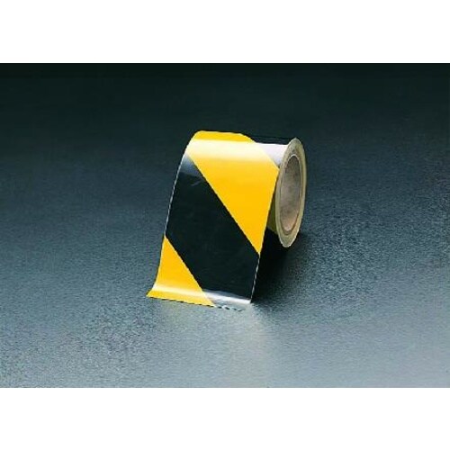 トラテープ(粗面用・反射黒/黄)