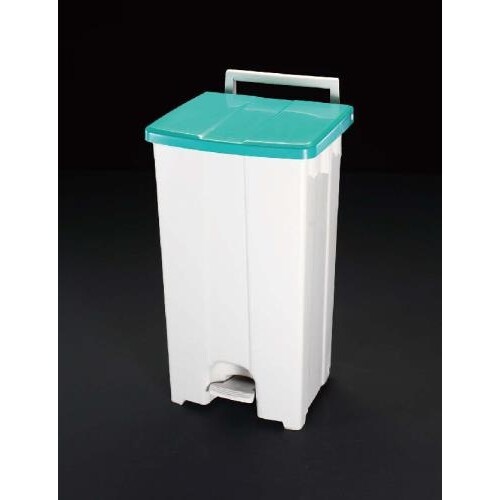 ダストボックス(ペダル開閉・緑/白) 90.0L