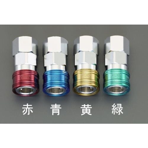 雌ねじカップリング(エアホース用/緑)Rc3/8