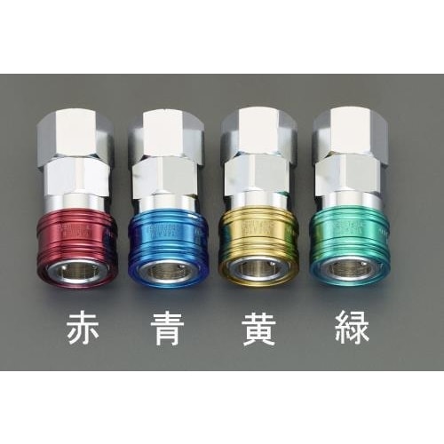 雌ねじカップリング(エアホース用/赤)Rc1/2