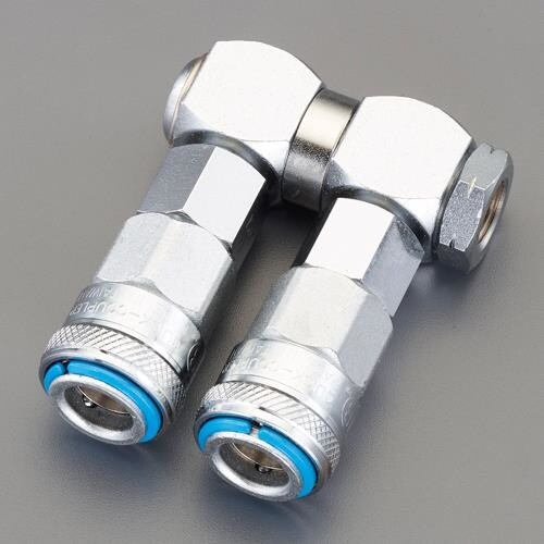 エアーカップリング(自在型) 2連