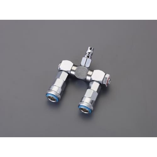 エアーカップリング(自在型/プラグ付) 2連