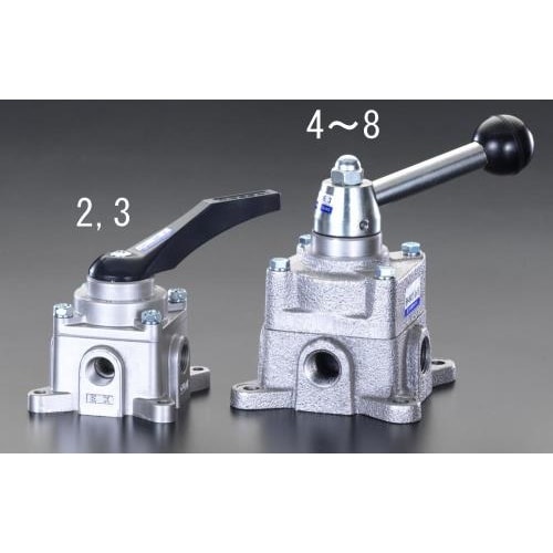 四方向手動切替バルブ Rc 1/4