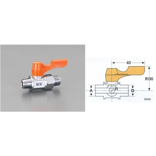 ミニボールバルブ R1/4 xR1/4