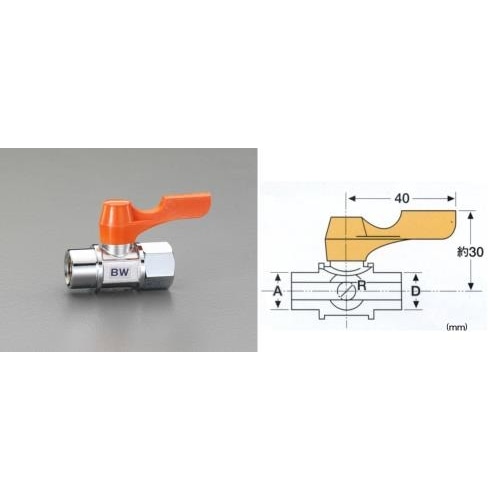 ミニボールバルブ Rc1/4 xRc1/4
