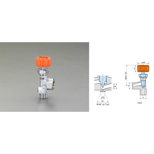 ニードルバルブ R3/8 xRc3/8