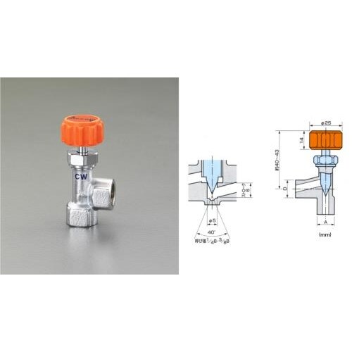 ニードルバルブ Rc3/8 xRc3/8