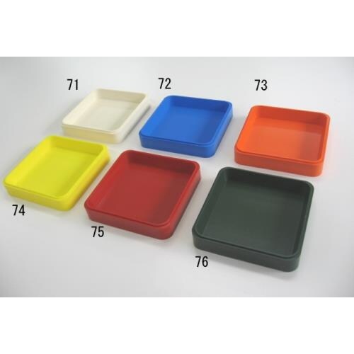 角・パーツトレー 70×70mm/青