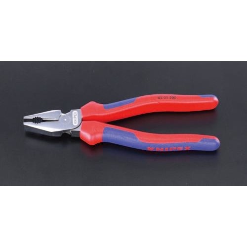 電工ペンチ(グリップ付・偏芯型/メッキ 200mm