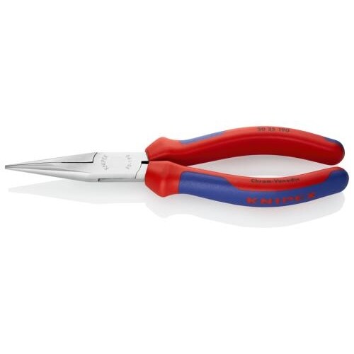 ロングノーズプライヤー(グリップ付メッキ)19cm