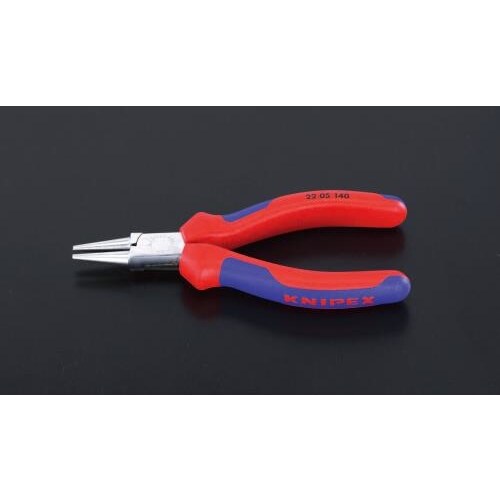 ラウンドノーズプライヤー(グリップ付/メッキ)