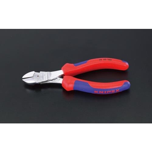 強力型ニッパー(グリップ付/メッキ) 180mm