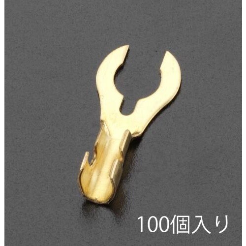 クワ形端子(100個) 0.50−1.25/5mm
