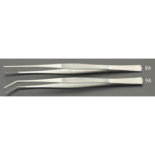 ピンセット(先曲)2.7x300mm