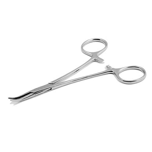 「曲」ロックピンセット 130mm