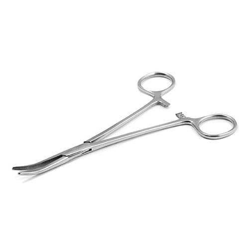 「曲」ロックピンセット 160mm