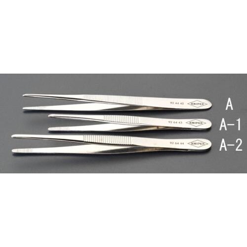 精密用ピンセット(特殊鋼スジ付)3.0x120mm