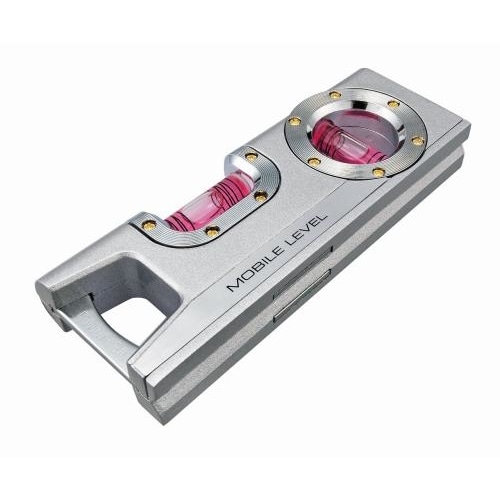 マグネット付レベル(シルバー)120mm