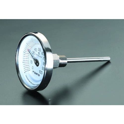 バイメタル式温度計 0−200℃/200mm
