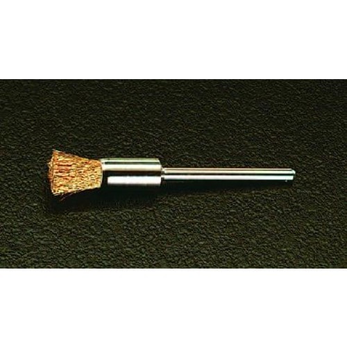 エンド型軸付ブラシ(真鍮製)8mm