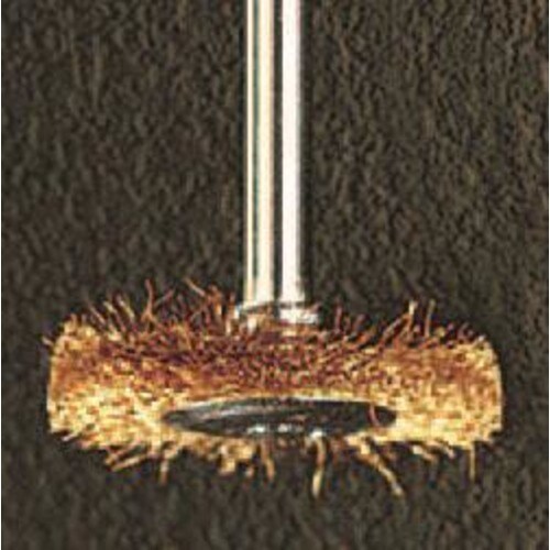 平型 軸付ブラシ(真鍮製)19mm