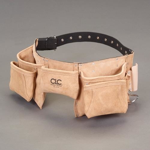 ダブルツールポーチ(革ベルト付)(12ポケット)