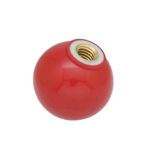 雌ねじプラスチックボール(レッド)M12x50mm