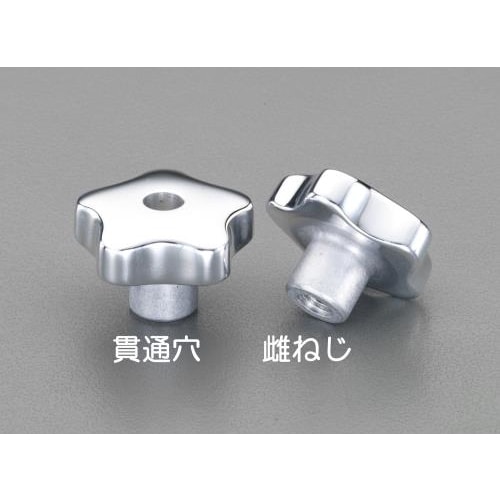 雌ねじノブ(貫通穴/アルミ製)M10/50mm