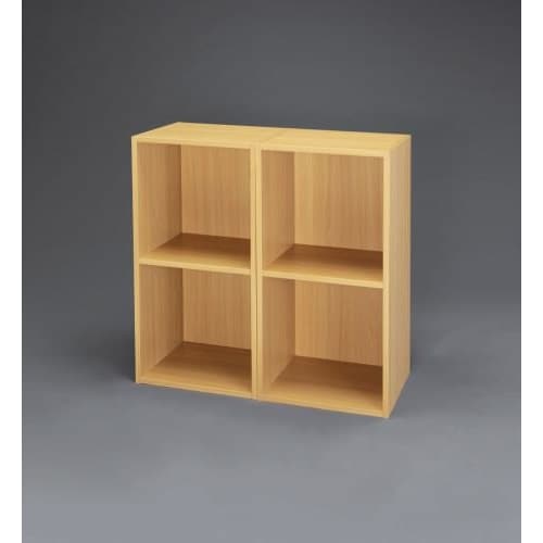 木製収納棚(連結式2個)370x300x740mm