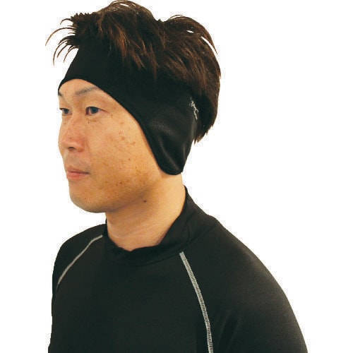 発熱防風 イヤーウォーマー ブラック フリー