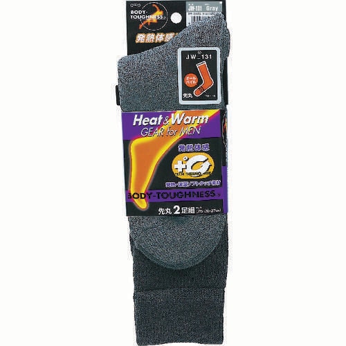 BTサーモオールパイル先丸 グレー 2足組